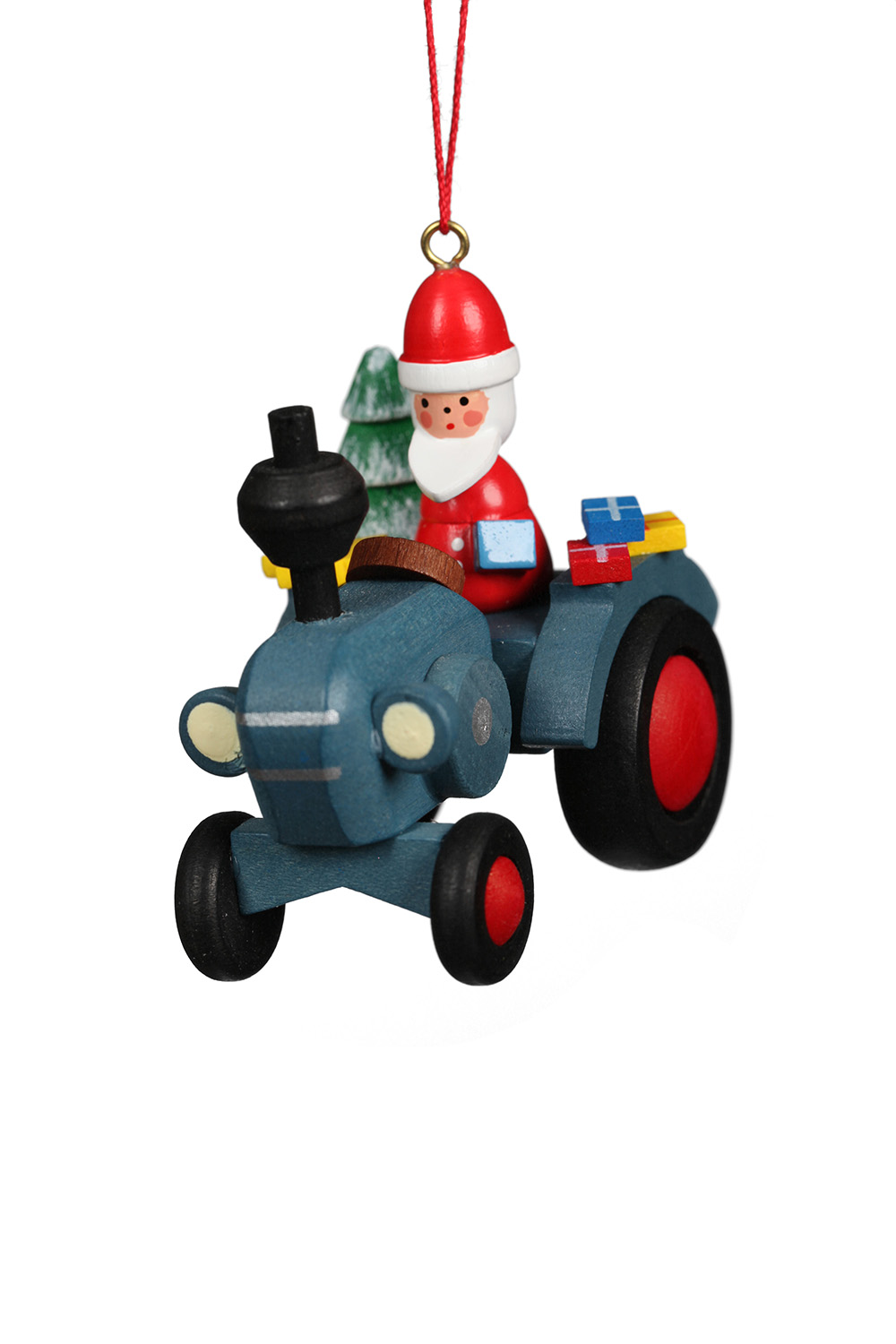 Baumbehang Traktor mit Weihnachtsman