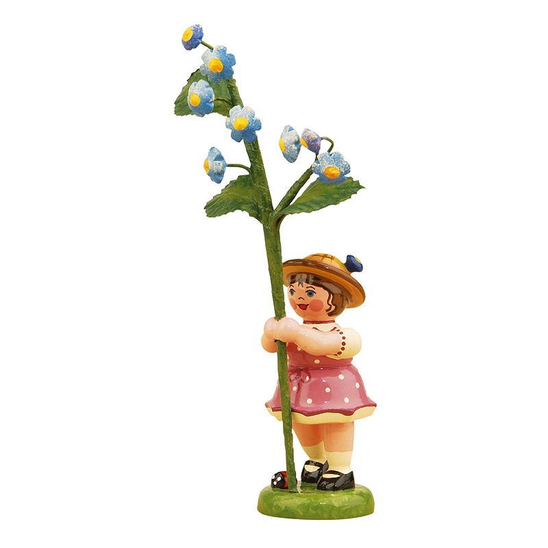 Blumenkind Mädchen mit Vergissmeinnicht