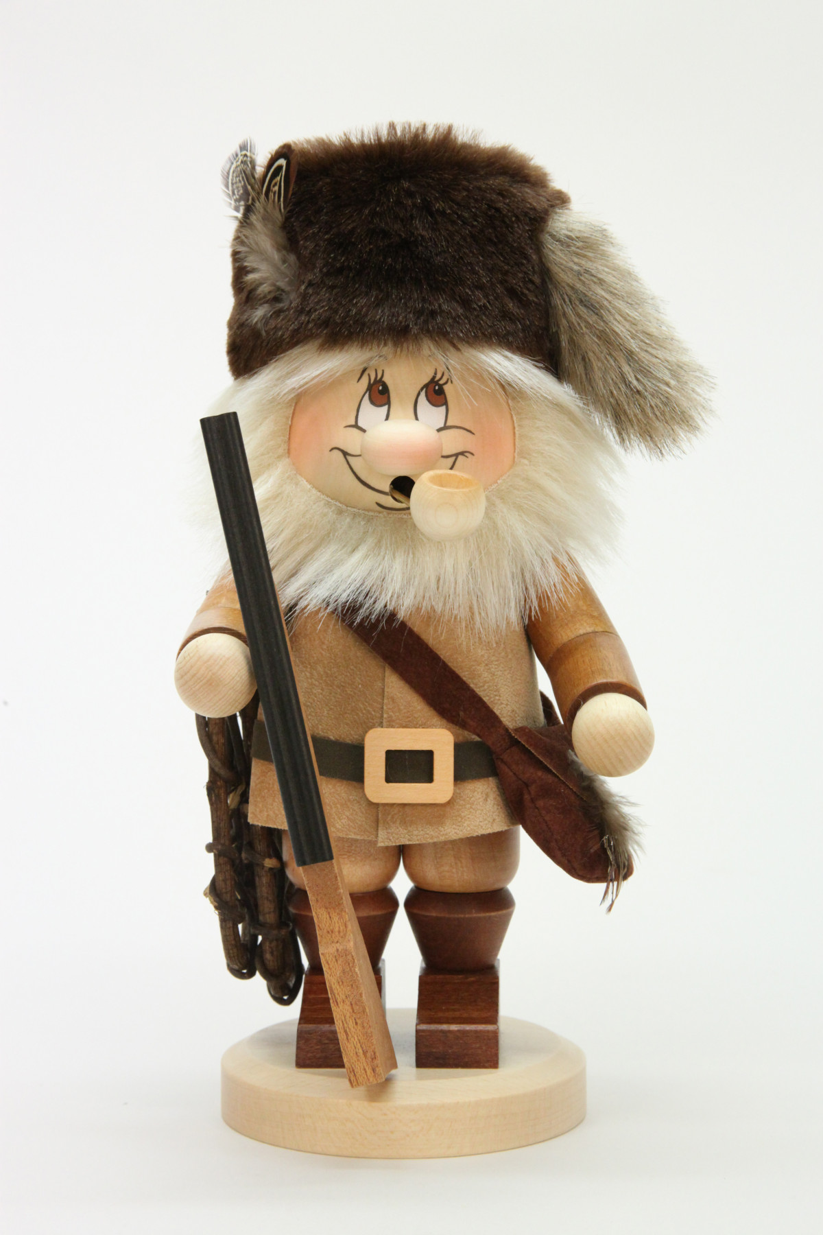 Ruchermnnchen Wichtel Trapper - Erzgebirgskunst Drechsel