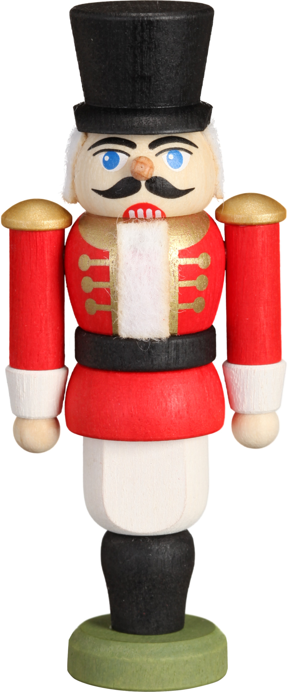 Miniatur Nußknacker HUSAR rot Erzgebirge NEU Seiffen Weihnachten Volkskunst Holz 