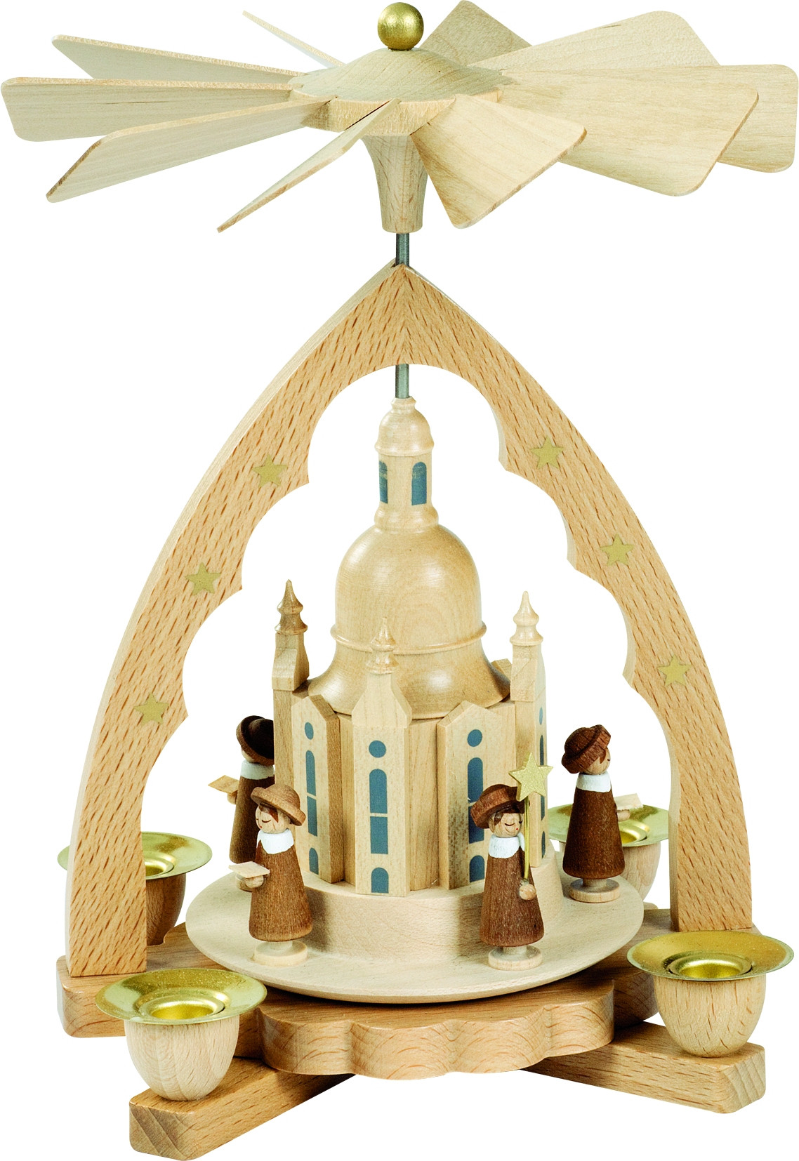 Pyramide 27cm Christi Geburt Krippe  Handarbeit aus dem Erzgebirge Teelicht