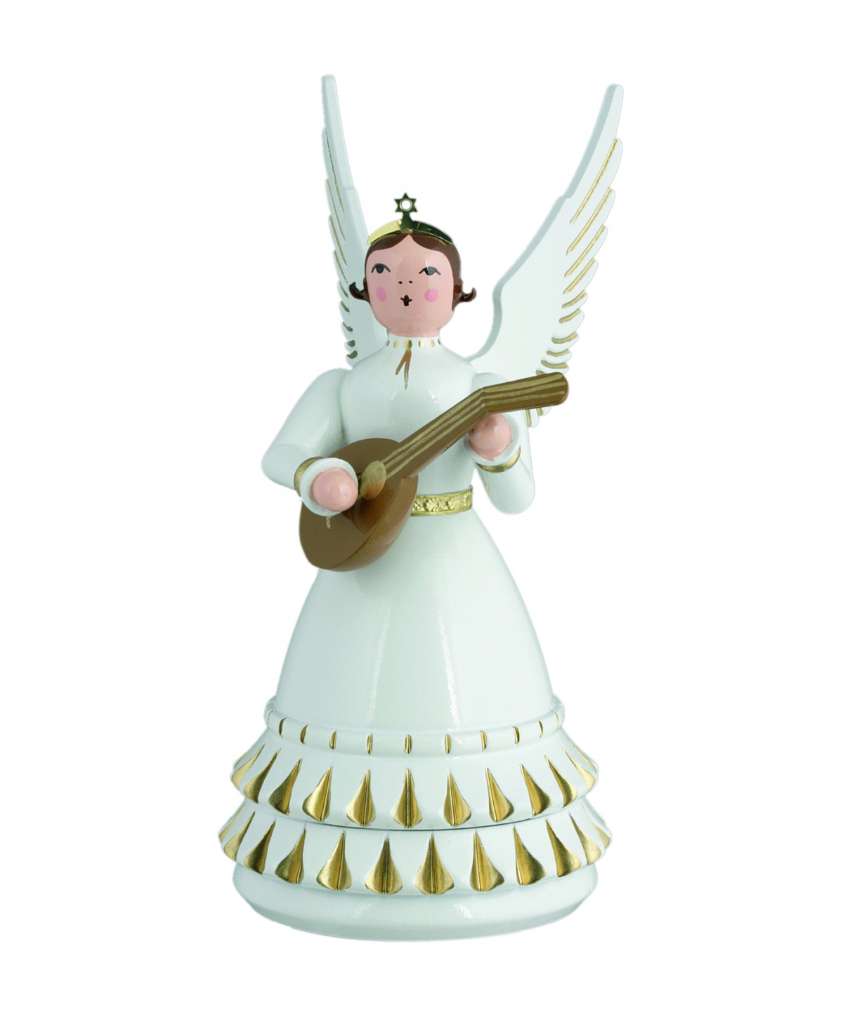 Engelfigur Rokokoengel mit Laute Höhe ca 12 cm NEU Holzengel Weihnachtsengel 