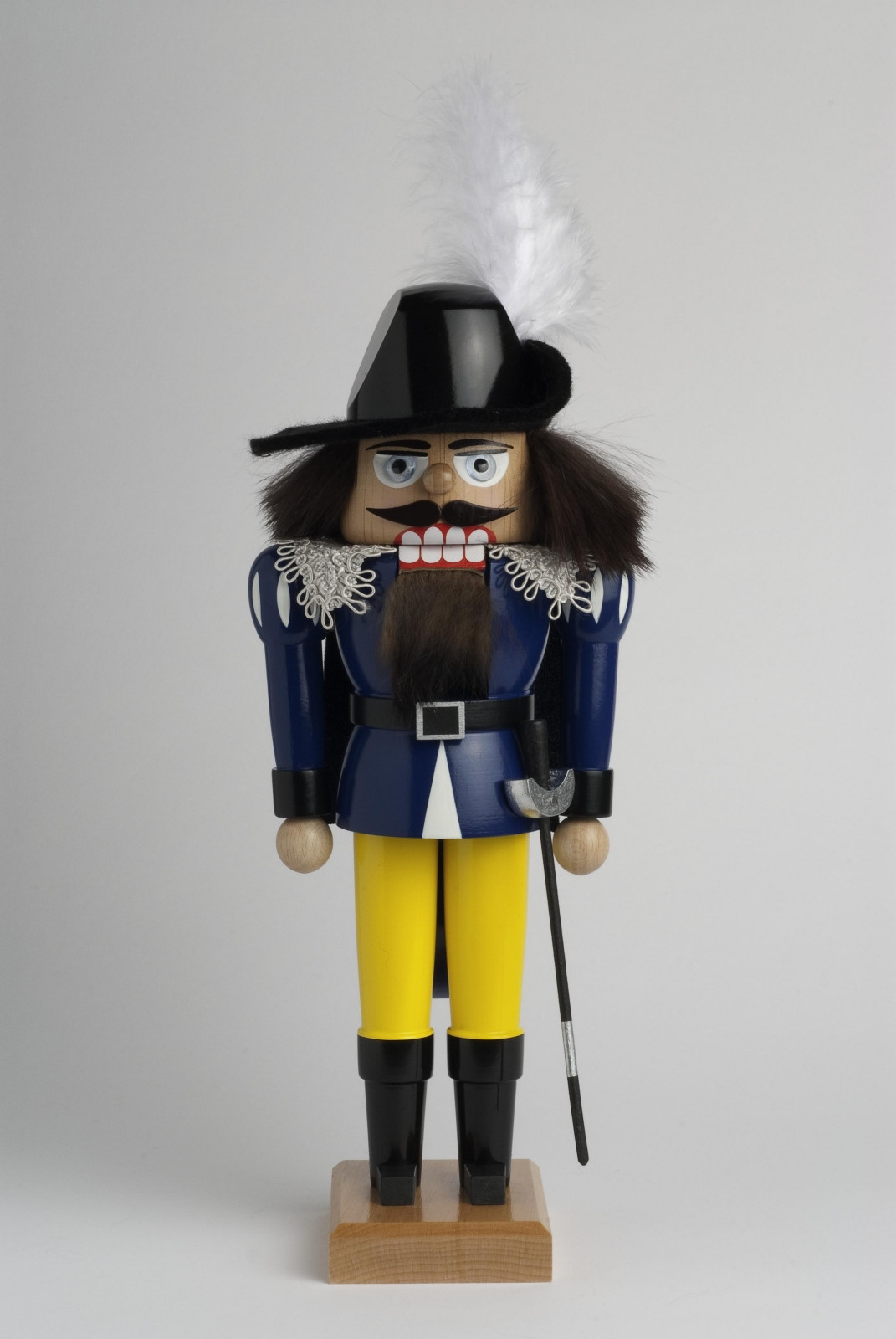 KWO Erzgebirge Nussknacker August Der Starke - 30 Cm Handbemalter Holz-Nussknacker