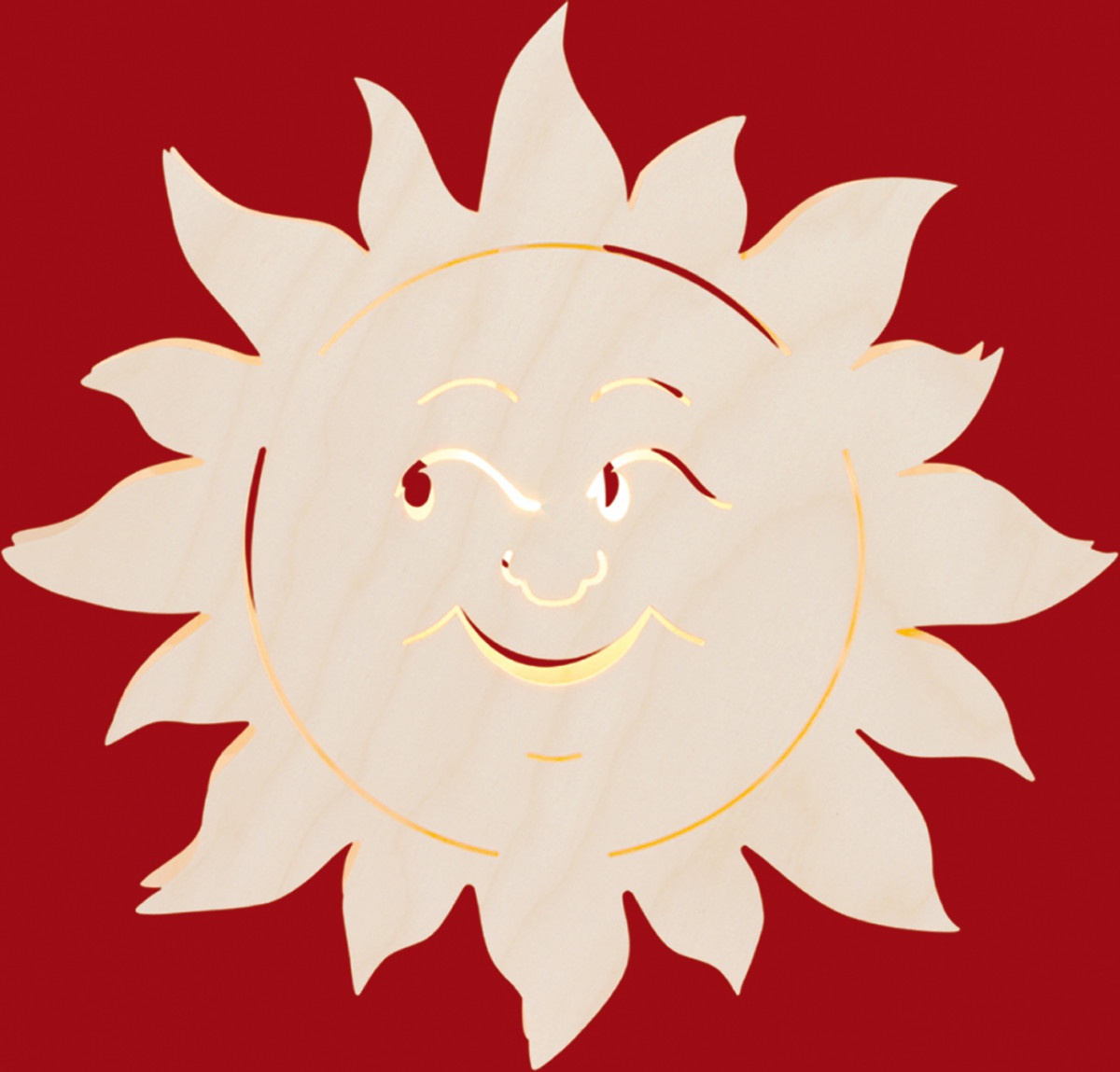 Fensterbild Sonne - Erzgebirgskunst Drechsel