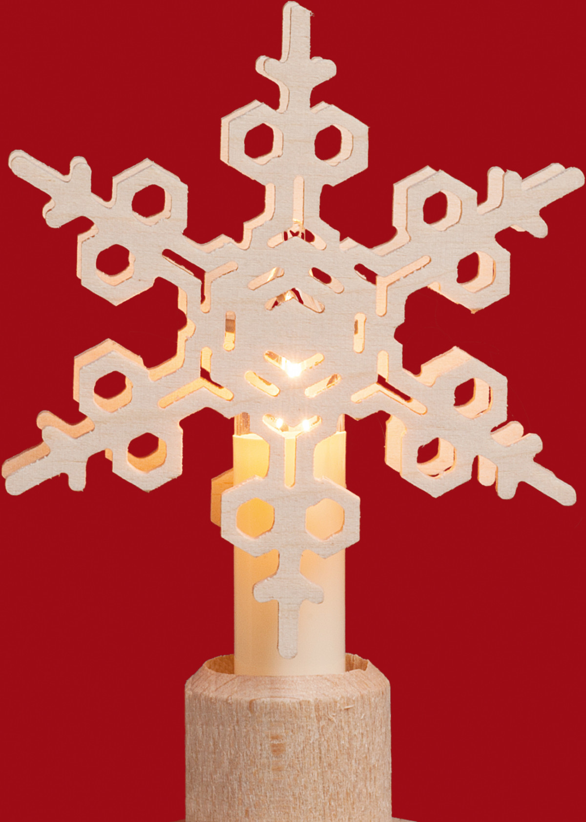 Aufsteckstern aus Kristall - Erzgebirgskunst Drechsel