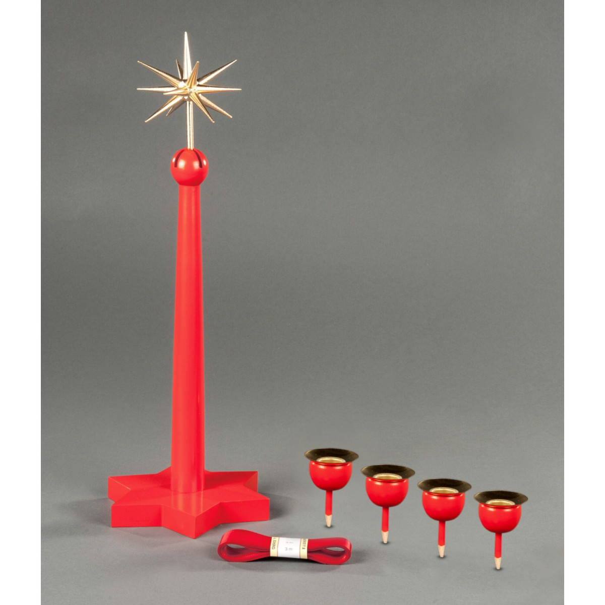 Adventsständer rot ohne Kranz