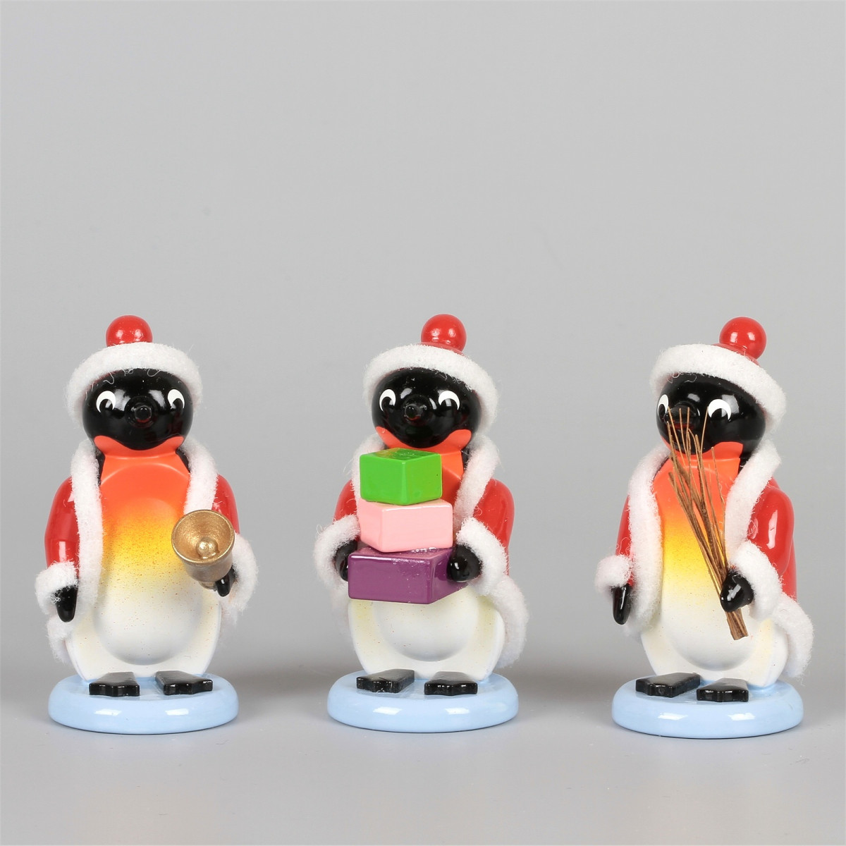 3er Set Pinguine aus Holz Erzgebirge 