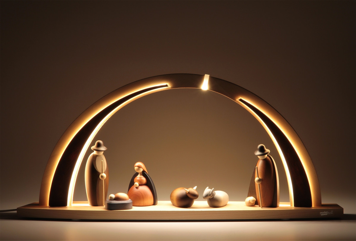 LED Schwibbogen Modern Simple – Solid Beech Wood, Made In Germany From Erzgebirge