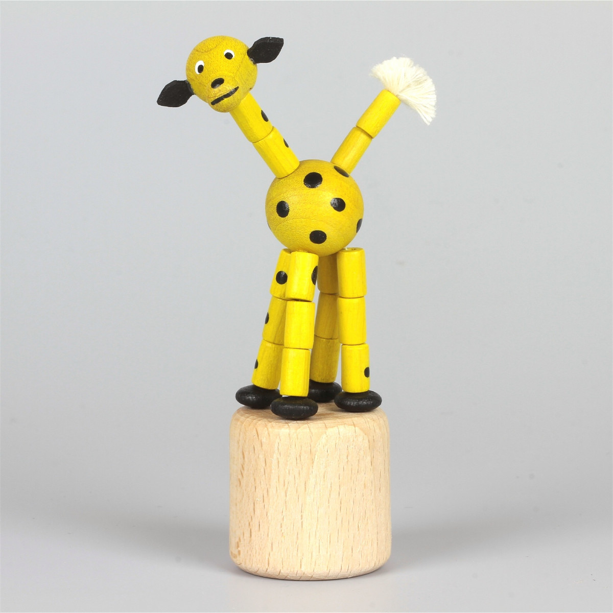 Seiffener Wackelfigur Wackeltier Giraffe - Erzgebirgskunst Drechsel