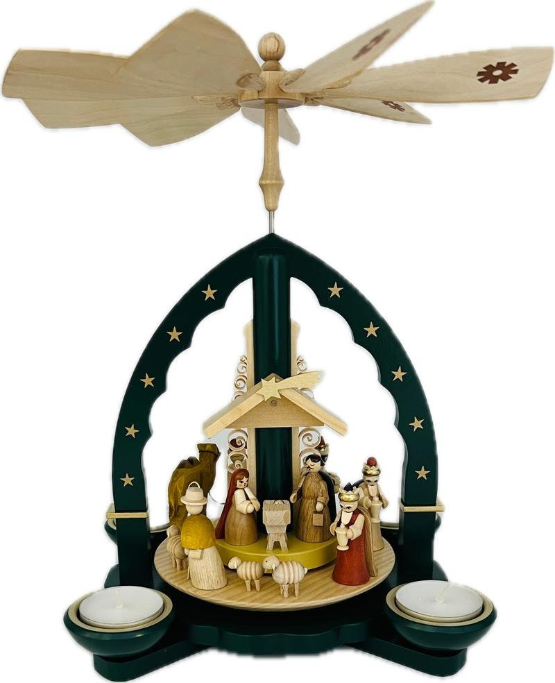 12-teiliger Weihnachtsschmuck Aus Gesponnenem Glas Mit Krippen-Motiven – Christliche Baumdekoration, Je Ca. 5,5 Cm
