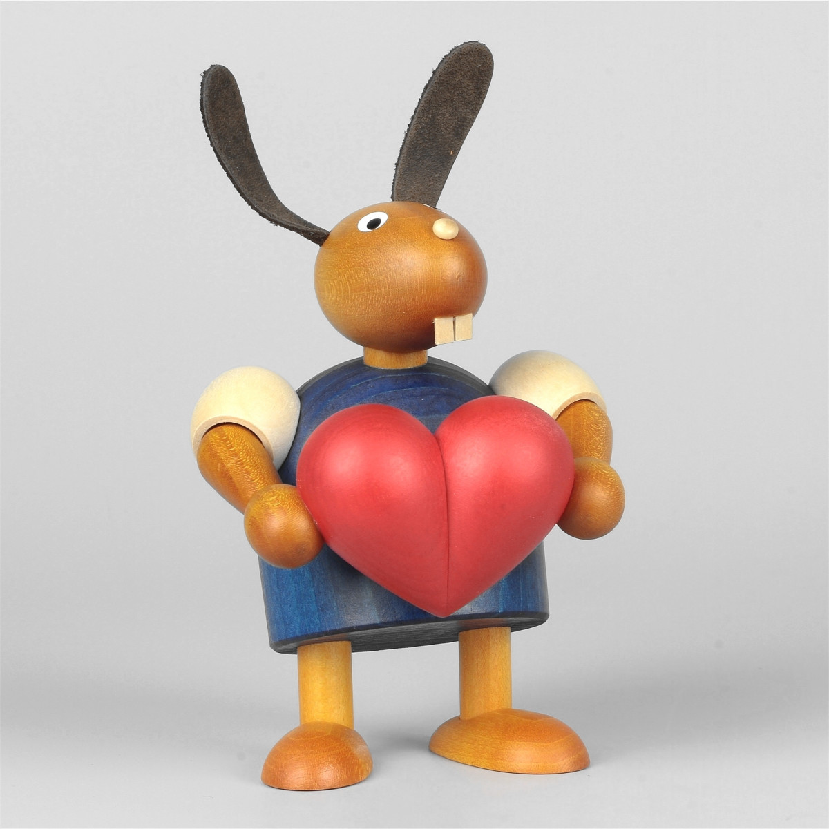 Hase mit Herz, blau, 11 cm ♦ Hasen ♦ Osterhasen ♦ Ostern