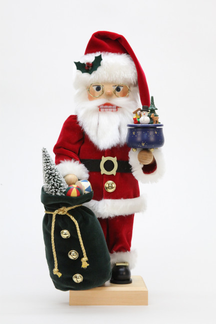 Nussknacker Weihnachtsmann mit Spieldose