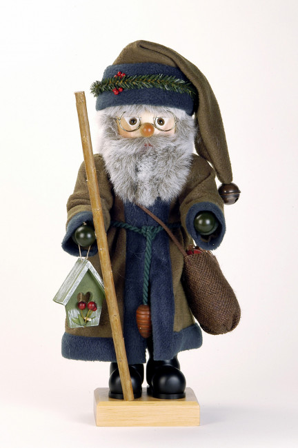 Nussknacker Weihnachtsmann grünbraun 