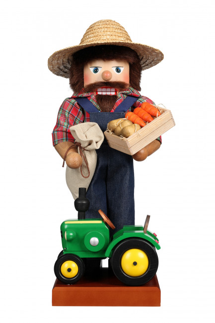 Nussknacker Farmer mit Traktor
