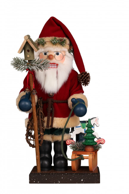 Nussknacker Weihnachtsmann mit Schlitten