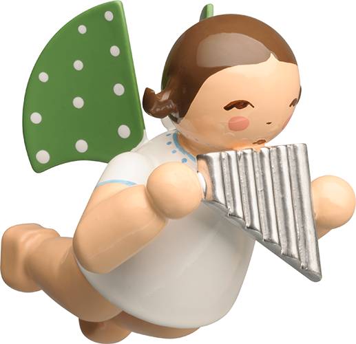 Engel mit Panflöte schwebend