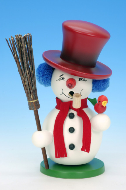 Räuchermännchen Schneemann mit Besen
