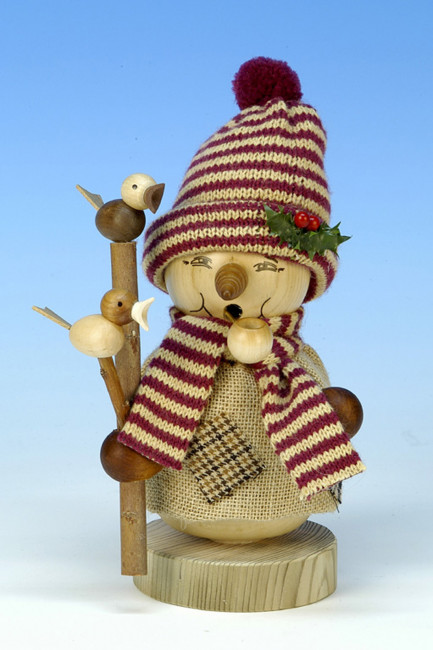Räuchermännchen Schneemann mit Mütze und Schal