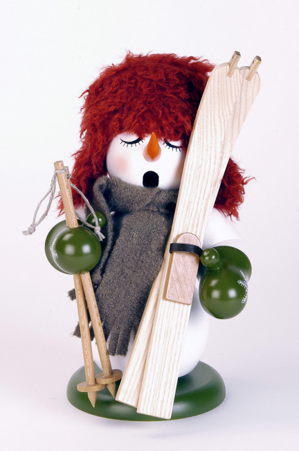 Ulbricht Räuchermännchen Schneemann mit Ski
