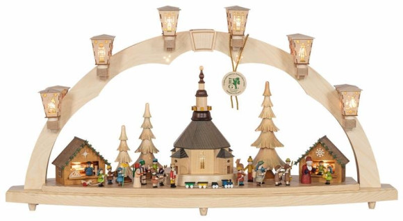Schwibbogen Weihnachtsmarkt in Seiffen
