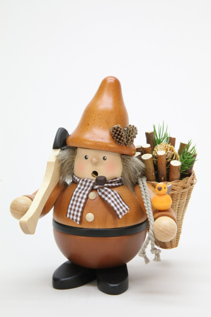 Räuchermännchen Holzsammler natur - Auslaufartikel