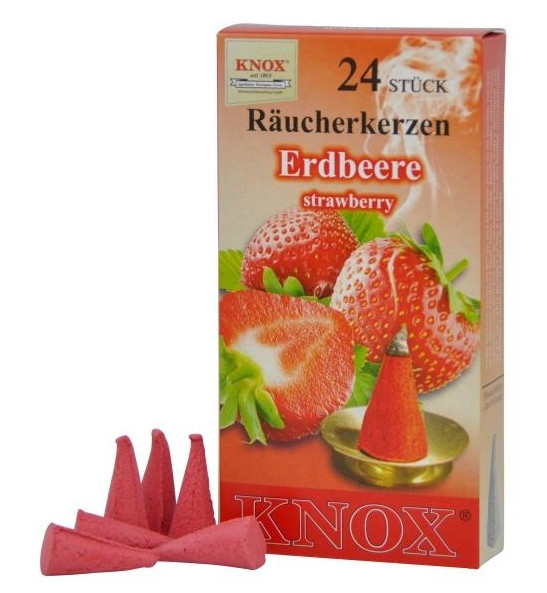 Räucherkerzen  -  Erdbeere 35g, 24 Stk. Packung