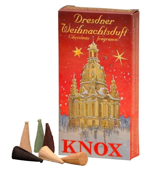 Dresdner Weihnachtsduft ROT Räucherkerzen Mischung 35g, 24 Stk. Packung