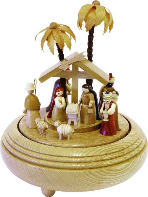 Spieldose Christi Geburt Farbe natur