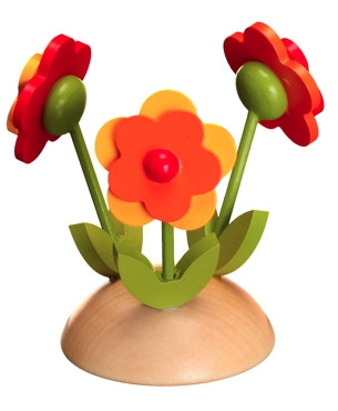 Blumensockel natur - bunt, 1 Stück