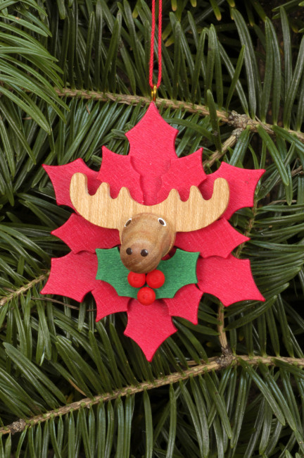 Baumbehang Weihnachtsstern mit Elch