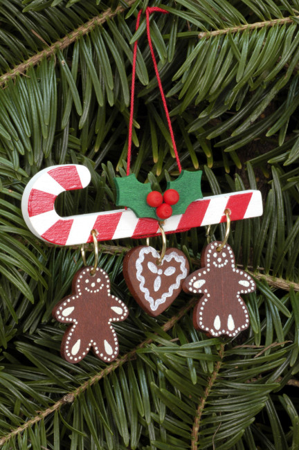 Baumbehang Zuckerstange mit Lebkuchen