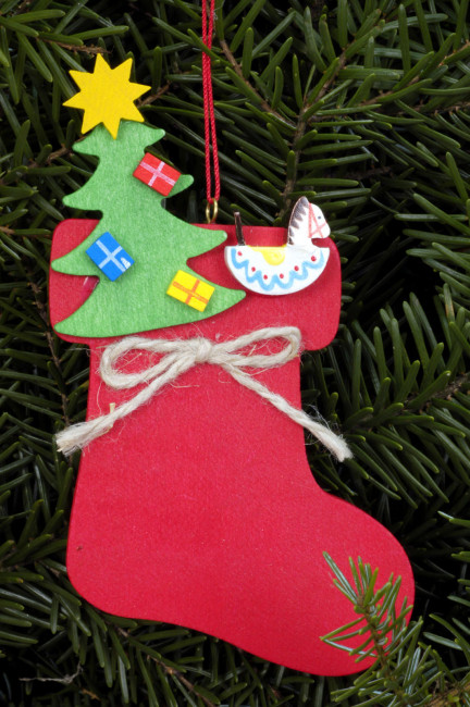 Baumbehang Stiefel mit Weihnachtsbaum