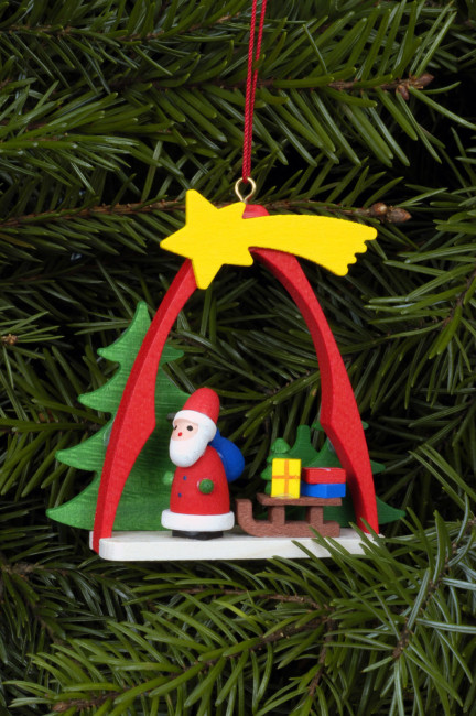 Baumbehang Weihnachtsmann im Bogen