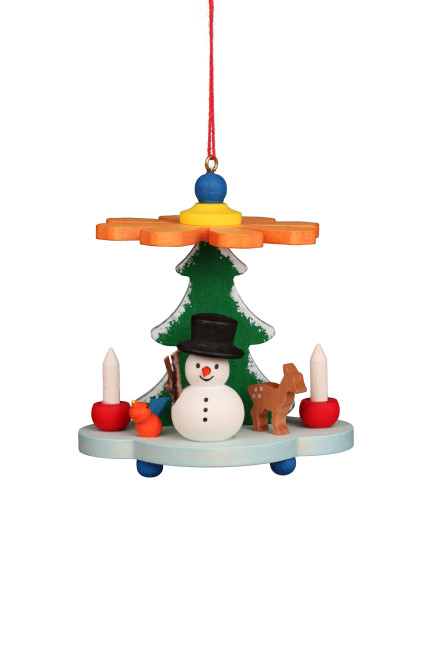 Baumbehang Pyramide mit Schneemann - Auslaufartikel