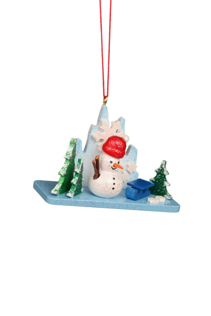 Baumbehang Eislandschaft mit Schneemann - Auslaufartikel