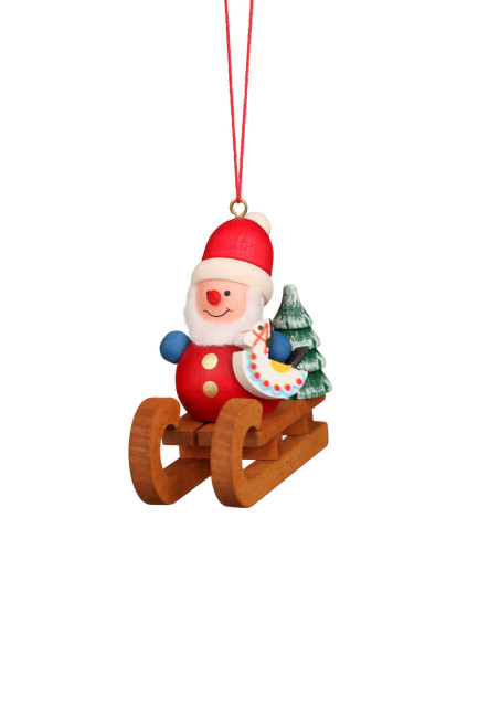 Baumbehang Weihnachtsmann auf Schlitten