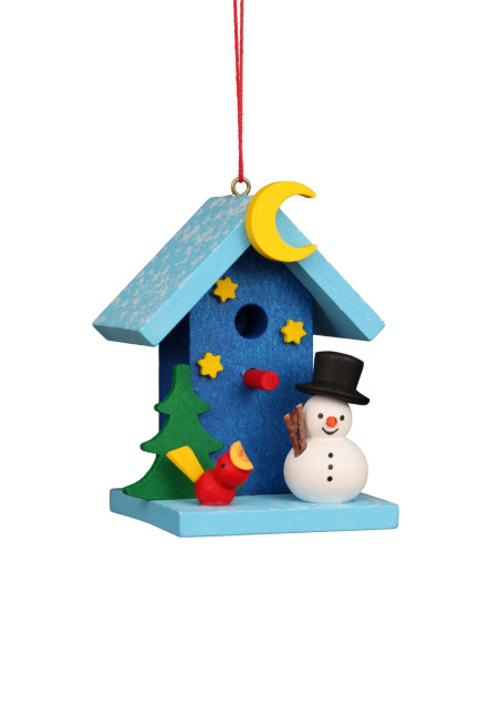 Baumbehang Vogelhaus mit Schneemann