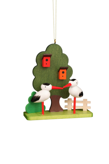 Baumbehang Storchenpärchen am Baum - Auslaufartikel