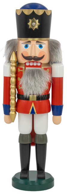Nussknacker König rot-weiß
