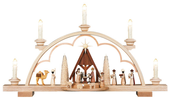 Schwibbogen Christi Geburt mit Krippe