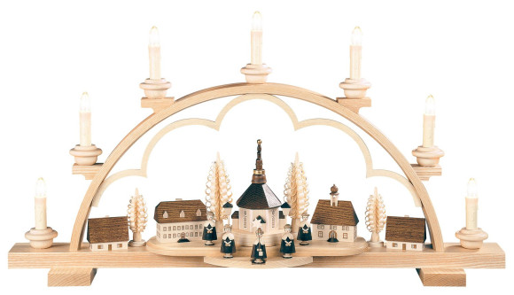 Schwibbogen mit Seiffener Dorf