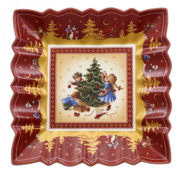 Schale Kinder am Baum, 23 x 23 cm