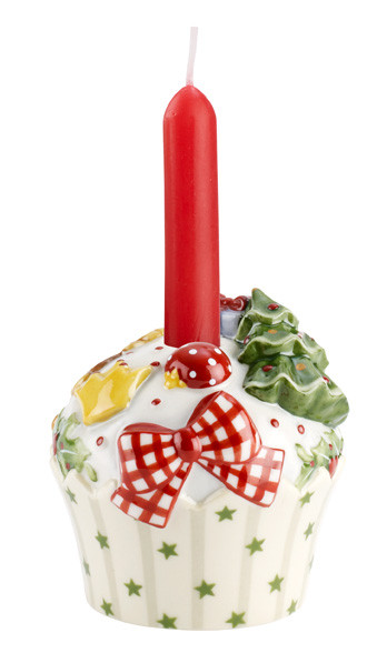 Kerzenhalter Cupcake beige, 7 cm