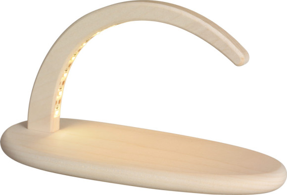 Design-Leuchter mit LEDs im Bogen, natur, zum Selberbestücken, Betrieb an USB 5V