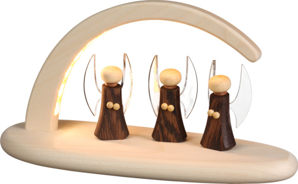 LED-Leuchterbogen mit Engel, natur - Auslaufartikel