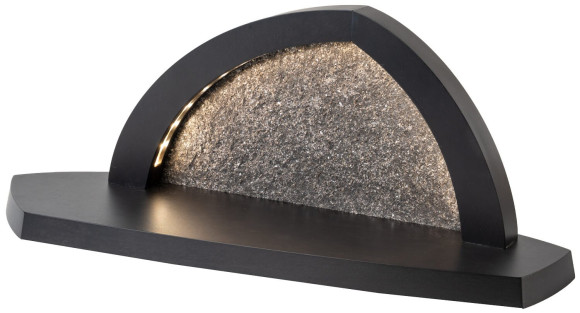 Seiffener Volkskunst LED-Gesteinsbogen Breite 37 cm, anthrazit, leer ohne Bestückung zum Selbstbestücken USB-C 