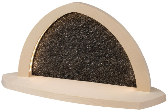 Seiffener Volkskunst LED-Gesteinsbogen Breite 40 cm, natur, leer ohne Bestückung zum Selbstbestücken USB-C