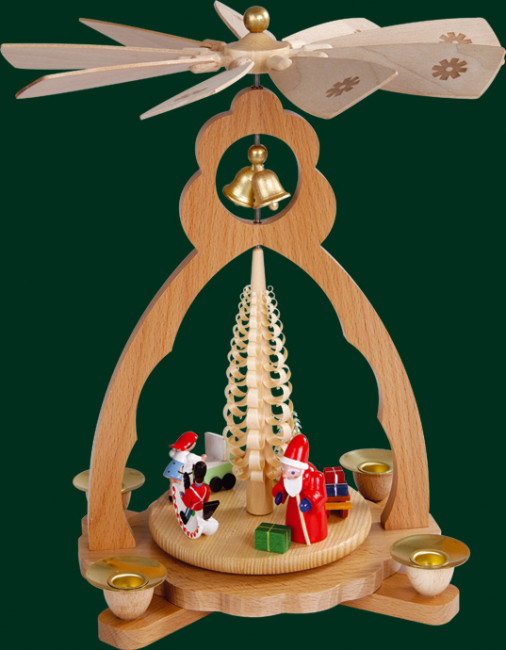 Glockenpyramide für Teelichte, Weihnachtsmann