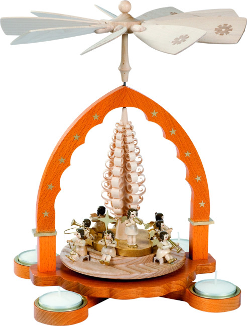Teelichtpyramide Engelkonzert - Auslaufartikel