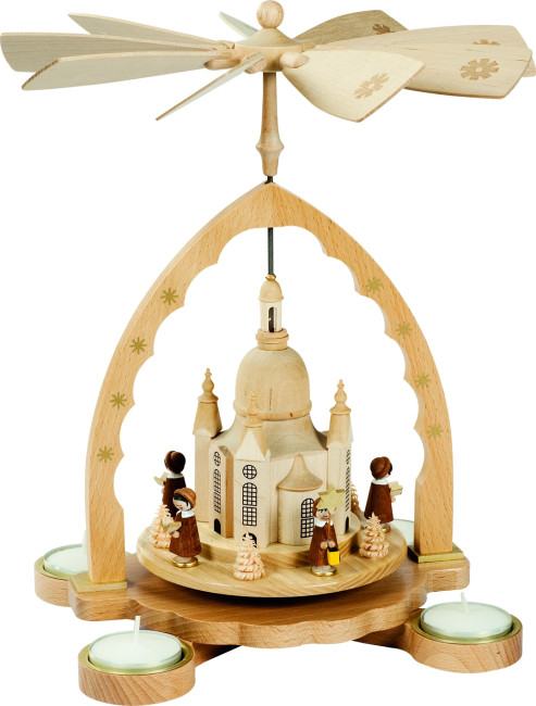 Teelichtpyramide Frauenkirche mit Kurrende - Auslaufartikel